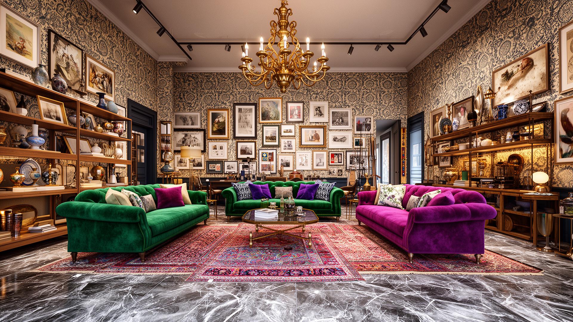 Maximalist Eclectic interior concept